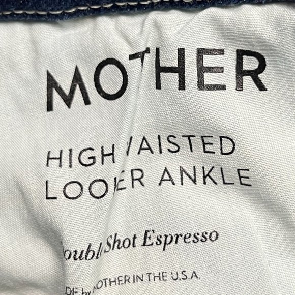 MOTHER Women's Straight Leg Jeans - Dark Blue - Picture 4 of 9